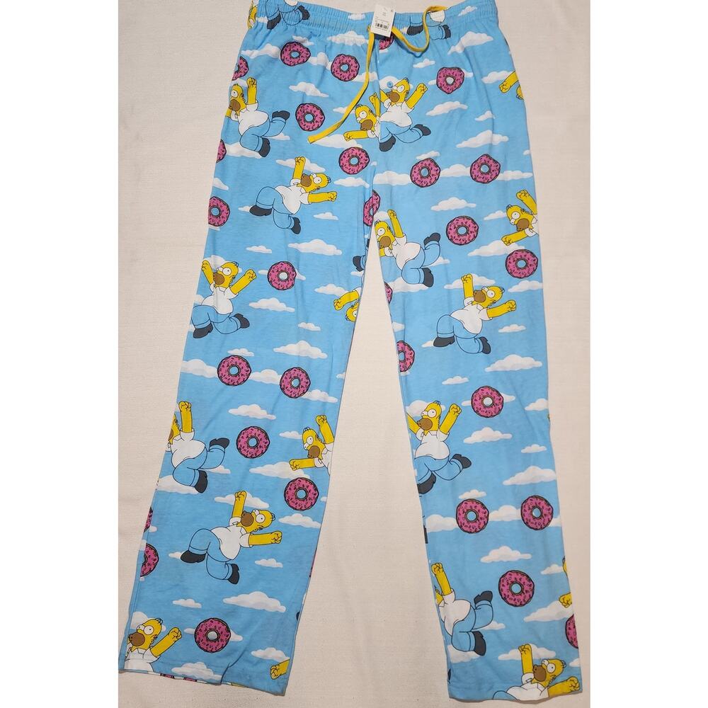 Homer Simpsons and donut pajama pants men's XXL 46'' length - Picture 2 of 6